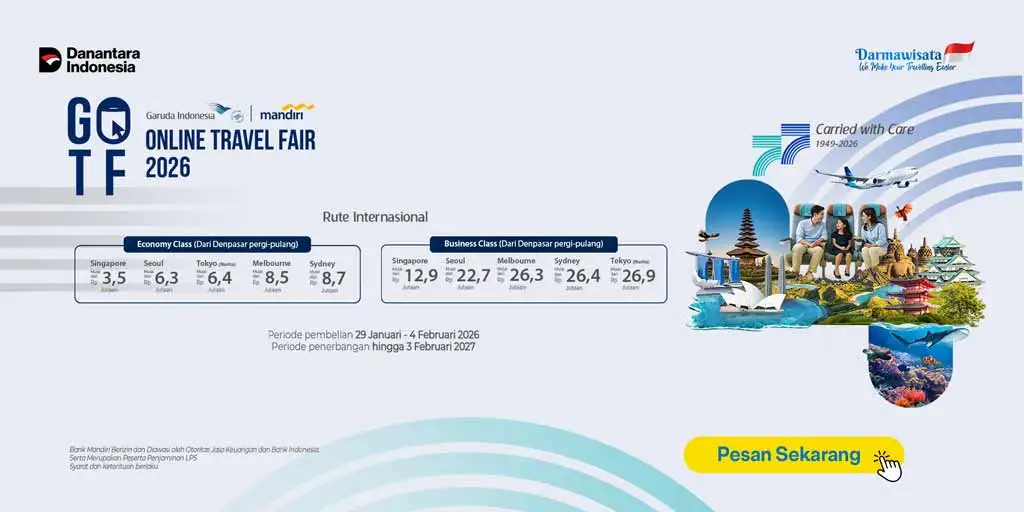Tiket Pesawat Garuda GOTF 2026 Denpasar PP