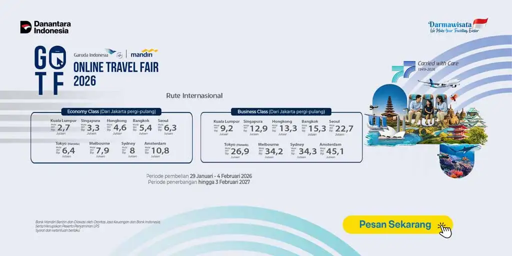 Tiket Pesawat Garuda GOTF 2026 Jakarta PP