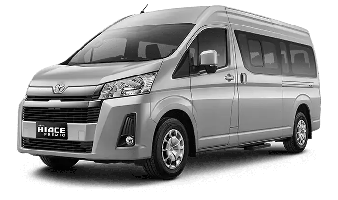 Armada Toyota Hiace Premio bersih dan terawat