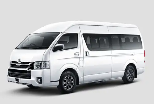 Armada Toyota Hiace bersih dan terawat