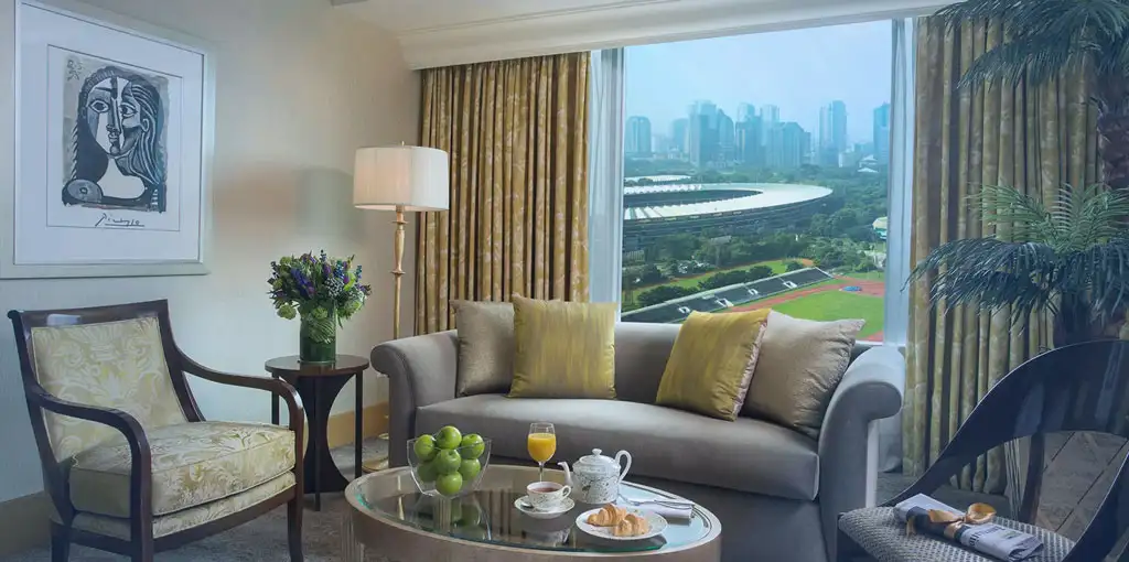 tempat tidur Grandeur Room hotel mulia senayan Jakarta