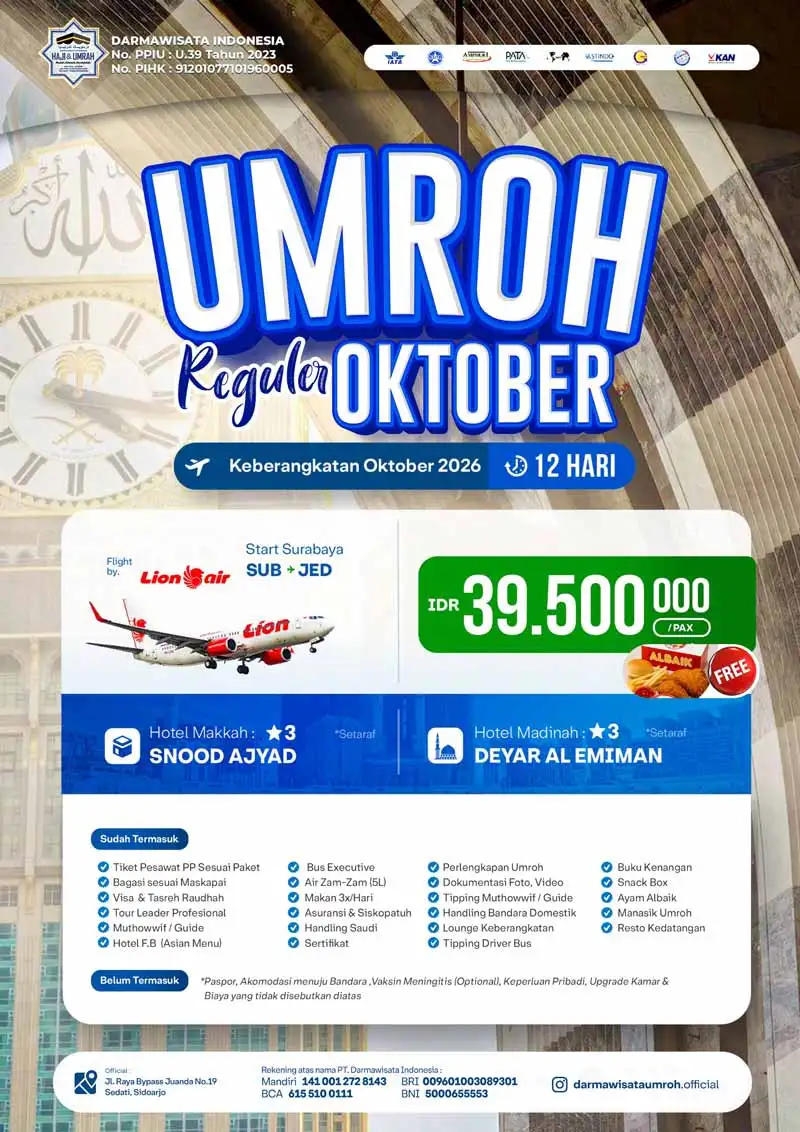 Biaya Haji Plus Diamond VIP Darmawisata Indonesia