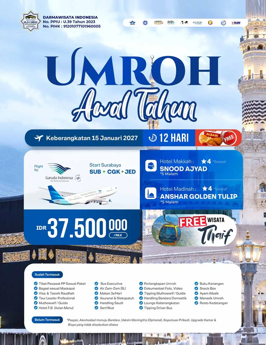 Paket Umroh Reguler Awal tahun 2027