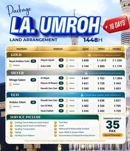 Solusi Ground Handling LA Umrah 16 Hari 1448H
