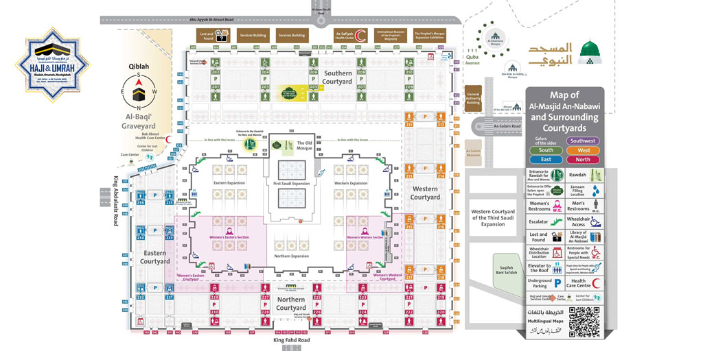 Peta Gate masjid Nabawi